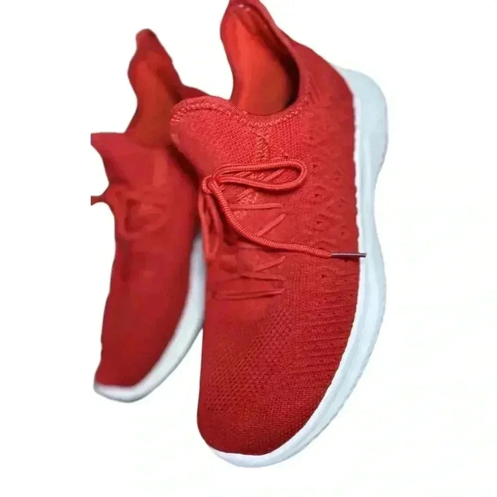 Women’s Slip On Walking Athletic Gym Workout Lightweight Sneaker 9.5 EU 41 Red